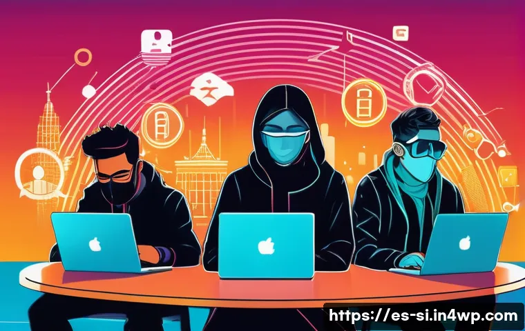 DID와 개인정보 보호 기술의 진화 - A futuristic digital identity concept illustration showing a diverse group of Spanish-speaking users...